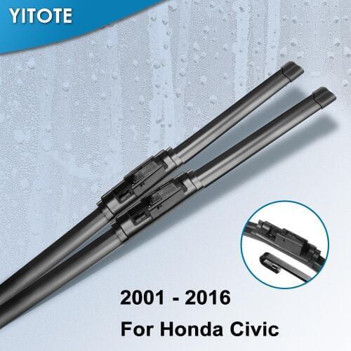 YITOTE Wiper Blades for Honda Civic Ninth Generation Hatchback / Tourer Europe Model 26"&18" 2012 2013 2014 2015 2016