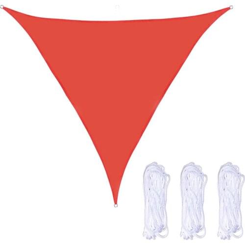 Sunshade Outdoor 3 Ropes Sail Canopy Triangle Anti-UV Courtyard Waterproof UV Protection Open Air Summer Black Sunshades Awnings