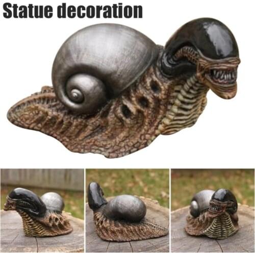 Resin Aliens Snail Statue Figure Statues Model Doll Collection Birthday Gifts Long Garden Home Decoration Home Garden Supplies