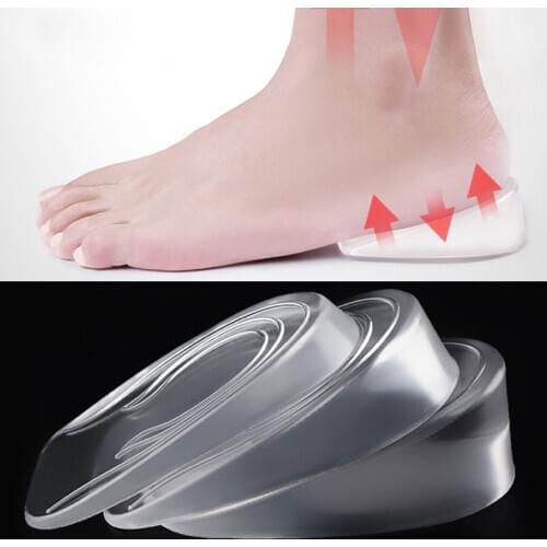 Increased insole 1-3cm Height Increase Insoles Unisex Adjustable insole Inserts Shoes Pads Transparent invisible Half Code Pads