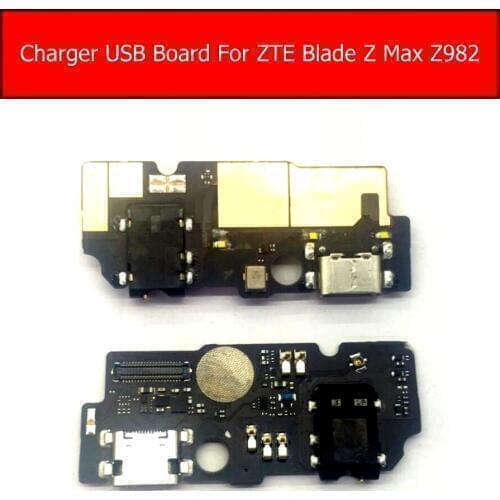 Microphone Inner & Audio Jack port & USB Charger Board For ZTE Blade Z Max Z982 Charging usb Jack Socket Module Connector Repair