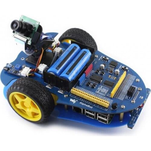 Waveshare Raspberry Pi robot building kit:Raspberry Pi 3 Model B+ & AlphaBot & Camera& 24 accessories