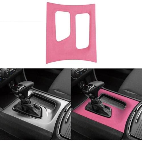 Suede LHD Car Interior Center Consoles Gear Shift Panel Decoration Cover Strip Trim for Dodge Charger 2016-2021 Car Accessories