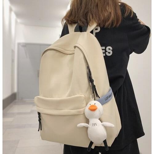 Women Travel Waterproof Book Bag Fashion Lady Solid Solor Backpack Girl Cute Harajuku College Bag Female Laptop Student Backpack