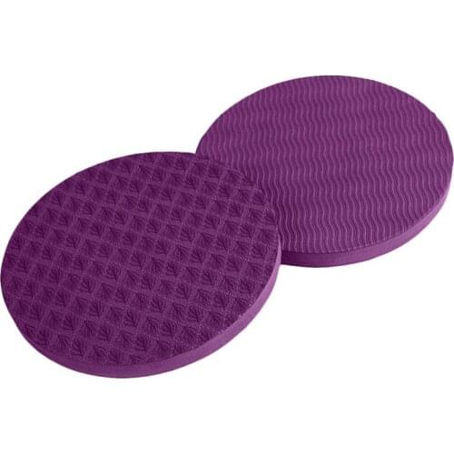 2 Pcs Round Yoga Support Pads Thicken Comfortable Elbow Knee Pads Sports Balance Protection Pilates Workout Support Pads (Dark