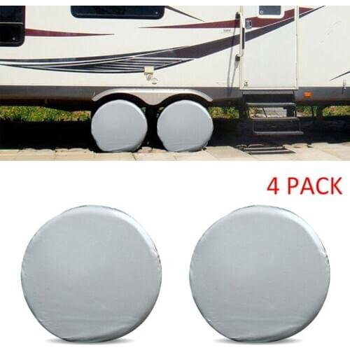 4PCS Car Tire Covers Wheel Protective Cover for Truck Camper Trailer Waterproof