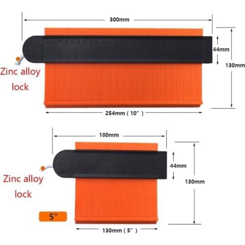 5/10'' Contour Gauge Auto Lock Profile Copy Duplicator Shape Template Measuring