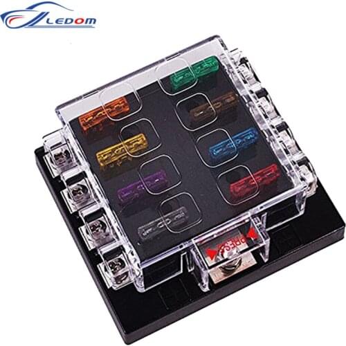 Blade Fuse Block Universal Circuit Automotive Box Block Holder Car Boat Marine for 8 Way