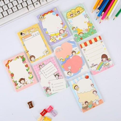 Lnteresting life Memo Pad Convenient Decoration Planner Sticky Notes Adhesive Stationary Notepad School Office Supplies 02240