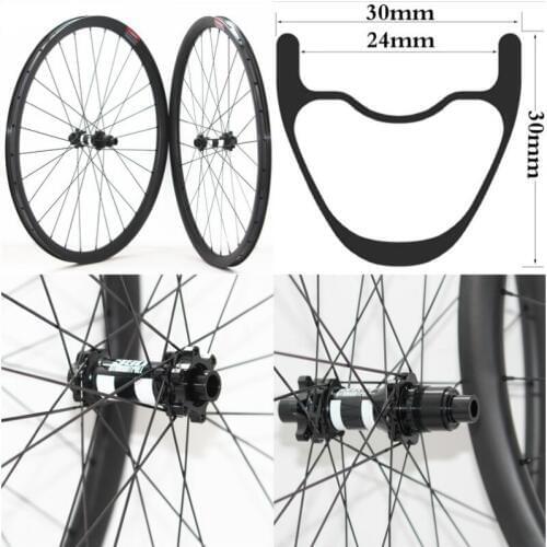 Boost 148x12 mtb wheelset carbon mtb 29 tubeless wheel 110x15 29er MTB XC hookless carbon boost bicycle 30mm x 30mm UD matte