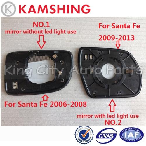 CAPQX For Santa Fe SantaFe 2006 2007 2008 2009 2010 2011 2012 2013 Side Rear View Mirror Glass Outer Rearview mirror Lens