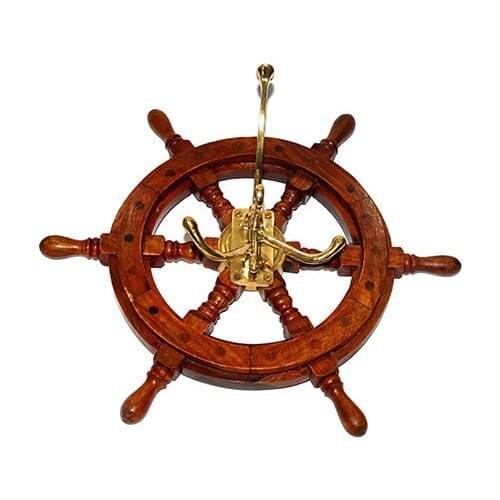 Alsepete MALL Decorative Rudder Brass Robe Hook