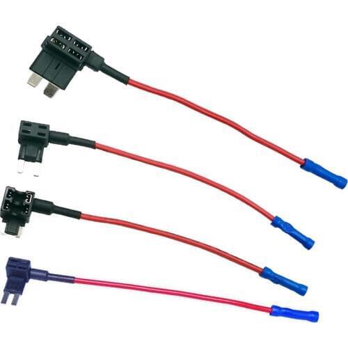 12V Fuse Holder Add-a-circuit TAP Adapter Micro Mini Standard Ford ATM APM Blade Auto Fuse with 10A Blade Car Fuse with holder