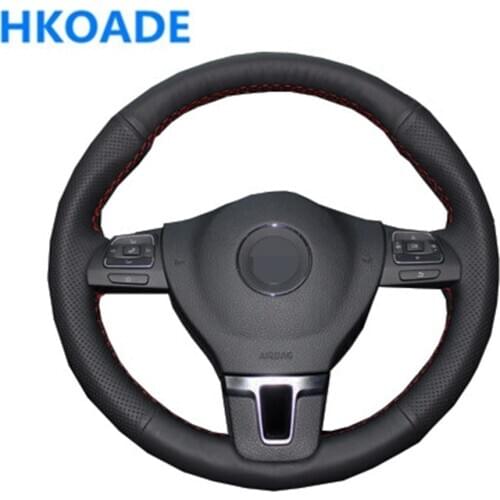 Car Steering Wheel Cover For Volkswagen VW Tiguan Golf Plus Passat CC Jetta Sharan EOS Caddy Caravelle DIY Artificial Leather