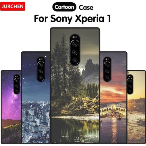 JURCHEN Case For Sony Xperia 1 Case Cover Xperia One Cute Soft Tpu Silicone Coque Cover For Sony Xperia1 Sony1 Case Cartoon