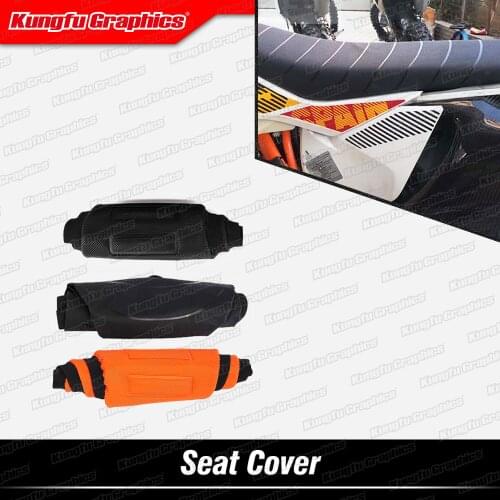 KUNGFU GRAPHICS Dirt Bike Artificial Leather Anti-Slip Seat Cover for SX XC SX-F XC-F 2019 2020 Black Orange, Off Road