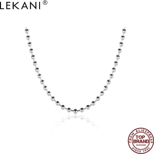 LEKANI Necklace For Women Pearl Chain Plating Silver Fashion Unisex Jewelry Party Wedding Send Girlfriend Gift Hot Sale 2021