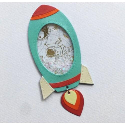 Rocket Ship Metal Cutting Dies Stencil Scrapbooking DIY Album Stamp Paper Card Embossing Decor Craft