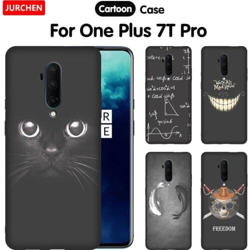 JURCHEN Silicone Soft Case For OnePlus 7T Pro Phone Case Cartoon Pattern Thin TPU Back Cover For One Plus 7T Pro OnePlus 7TPro