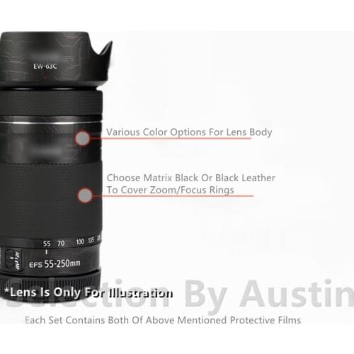 Lens Skin Decal For Canon EF-S 55-250 IS STM Skin Anti-scratch Lens Guard Sticker Wrap Film