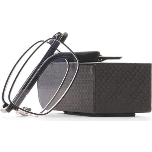 GY Reading Glasses Dual-Use HD Automatic Adjustment Degree Folding Anti-Blue Light Glasses for the Elderly