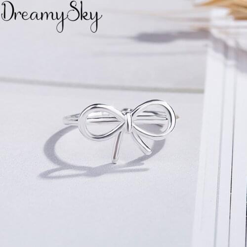 Bohemian Exaggeration Bridal Bow Rings For Women Luxury Jewelry Girls Fancy Ring