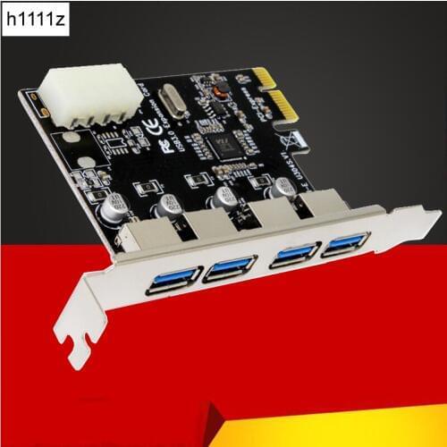 1 Set Professional 4 Port PCI-E To USB 3.0 HUB PCI Express Expansion Card Adapter 5 Gbps Speed For Desktop PCI Express USB 3.0