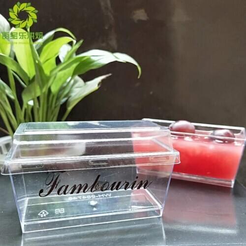 50pcs Net red square transparent cake box 150ml pudding jelly fruit packaging boxes wedding birthday favors dessert cup with lid
