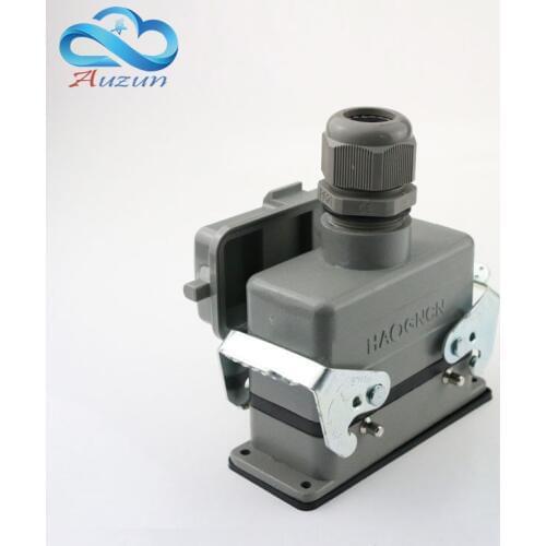 H16B - HE - 016-2 heavy duty connector base 16 core with cover on top of the line double buckle 16 a500v screw connection