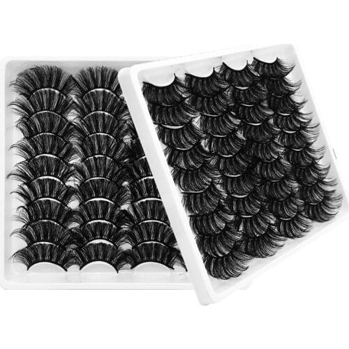 Curling Crisscross Thick 18 Pairs False Eyelashes Set Soft Light Handmade Reusable 3D Fake Lashes Makeup For Eyes 20Sets/Lot DHL