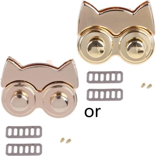 Cute Metal Owl Clasp Turn Twist Lock for DIY Handbag Craft Bag Purse Accessories