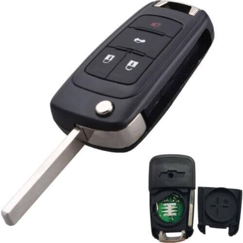4 Buttons Folding Flip Remote Key for Chevrolet 315MHZ / 433MHZ