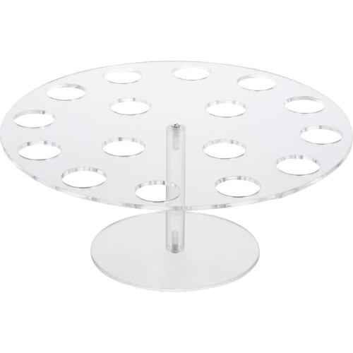 16 Holes Transparent Acrylic Ice Cream Storage Display Rack (Transparent)