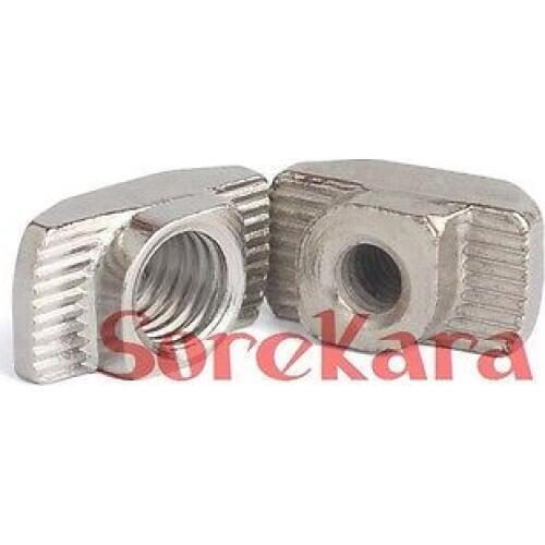 Drop In T-Nut M4 M5 M6 M8 Thread For T-Slot Carbon Steel 40 Series Slot Groove 8