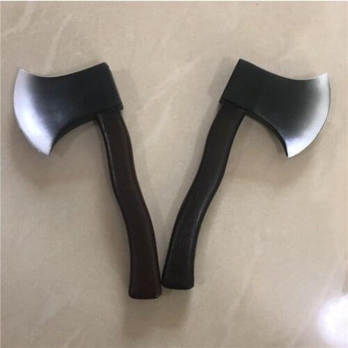 28cm Outdoor Hunting Camping Survival Game Fire Axe Cosplay Childrens Toys PU Foam Tactical Axe Tomahawk Axe Free Shipping