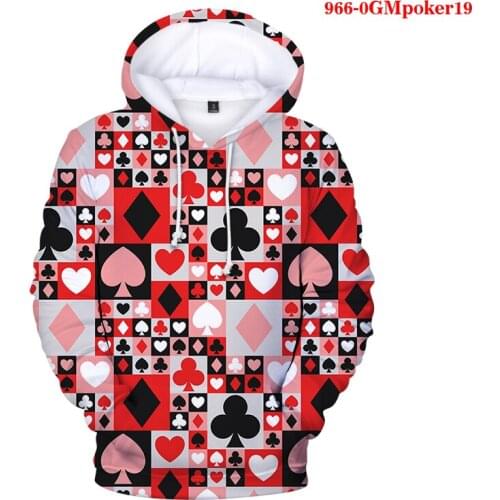 3D Personality Poker Hoodies Men Sweatshirt Harajuku Poker Hooded Autumn Winter Pullovers Hip Hop Boys Tracksuits Man Hoodies