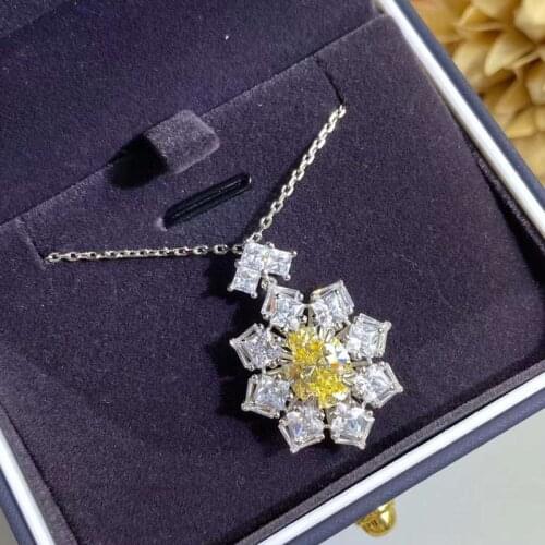 Designer Fashion 925 Sterling Silver Jewelry 3A Cubic Zirconia Party Necklace