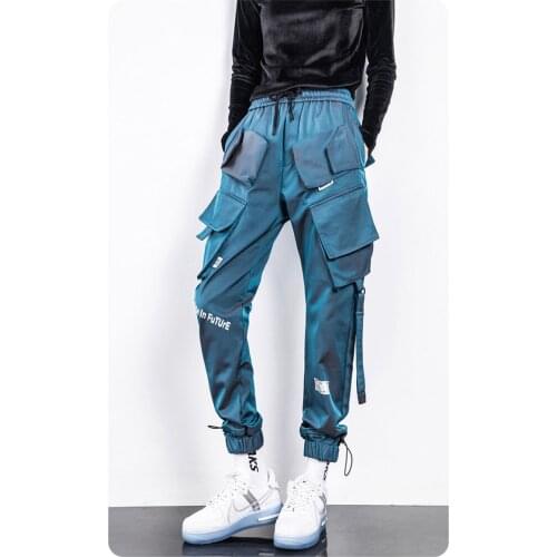 Spring Autumn Streetwear Hip Hop Cargo Pants Women Ribbon Harajuku BF Pants Women Chain Autumn Joggers