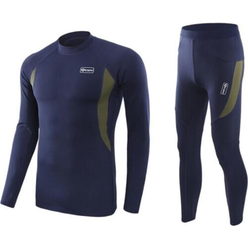 Top quality new thermal underwear men underwear sets compression fleece sweat quick drying thermo underwear men clothing S-3XL