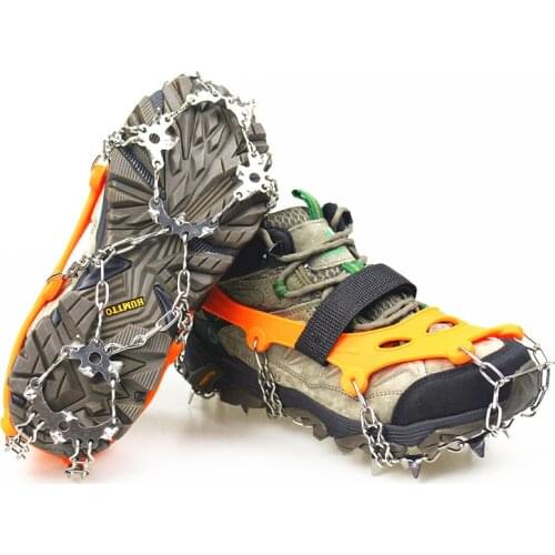 Steels Teeth Crampons Ice Gripper Snow Climbing Anti Skid Winter Shoes Cover Boots Spikes Grips Cleats Outdoor Tools 1 Pair