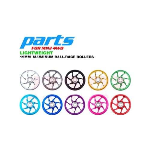 2pcs 4WD Tamiya Learning Pieces Guide Wheel 19mm Red Hot Wheels Lightweight Guide-wheel 95010C Aluminum Ball-race Rollers