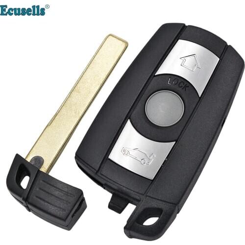 3 Button Remote Car Key shell case fob for BMW 1 3 5 6 Series E46 E39 E38 E90 E91 E92 E60 with Blank HU92 uncut key