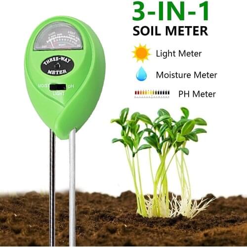 Soil pH Tester 3 in 1 PH Light Moisture Acidity Tester Soil Tester Moisture Meter Plant Soil Tester Kit for Flowers