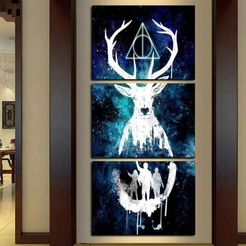 3pcs,diamond embroidery 5d Animal deer diamond painting full diamond mosaic pictures of rhinestones home decor
