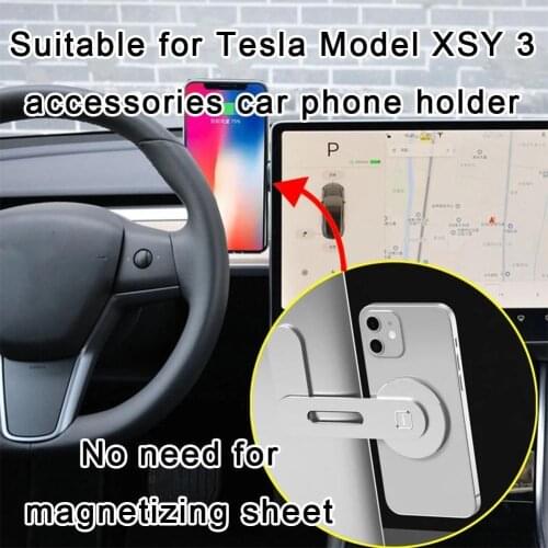 2021 For Tesla Model X S Y 3 Accessories Car Phone Holder Magnet Laptop Tablet Mount For IPhone 12/12Pro/12 Pro Max Bracket