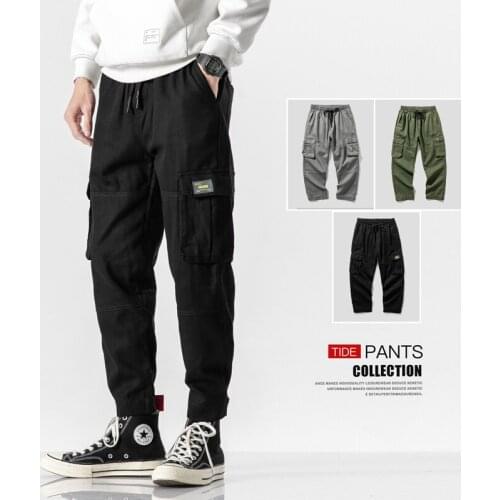 Streetwear Cargo Pants Men Hip Hop Joggers Mens Track Pants Fashions Men Multi-Pocket Casual Sweatpants Male Trousers 2020