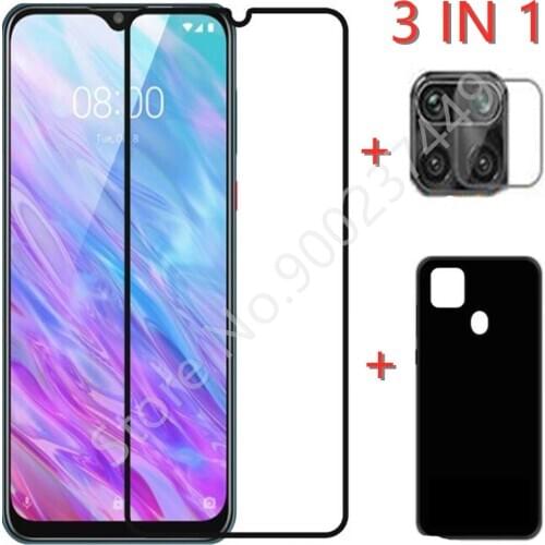 3-in-1 Case + Camera Tempered Glass On For ZTE Blade 20 ScreenProtector Glass For ZTE Blade 20 Smart 2019 9D Phone Glass