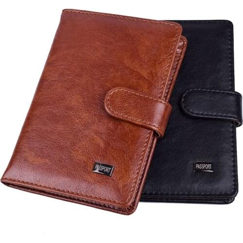 Russia Passport Case PU Leather Retro Hasp Passport Cover Wallet for Travel Documents Card Organizer Holder Men Women
