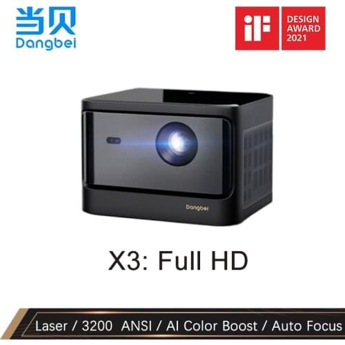 Dandbei X3 1080P DLP Projector 3200 ANSI Home Theaer Smart Projector Auto Keystone Correction Support 4K Video Laser Source