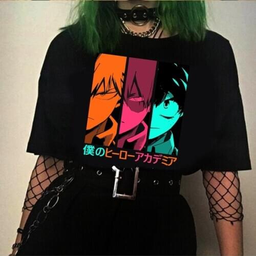 My Hero Academia Anime Tee Boku No Hero Academia Shirt Manga Grunge Kacchan Todoroki Deku T-shirt